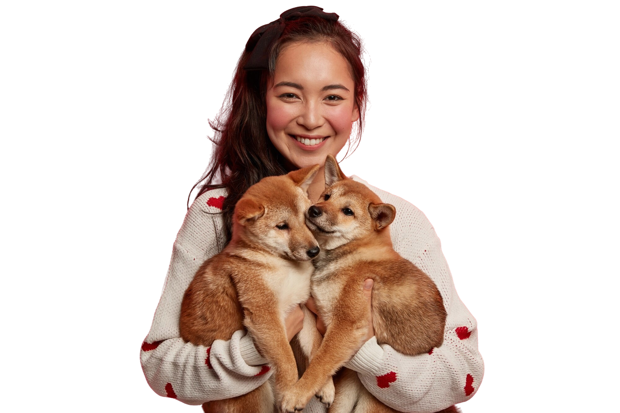Happy woman with dog